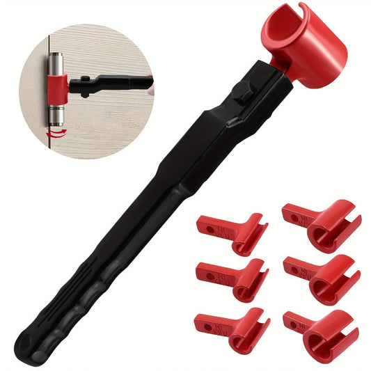 Door Hinge Adjustment Tool, 6-in-1 Steel Hinge Bender for Door Gap Alignment