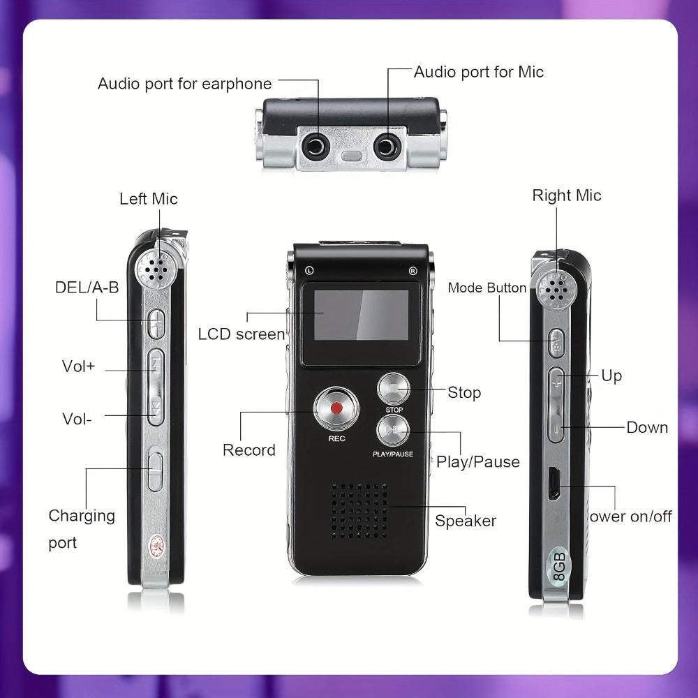 Ghost Hunting Equipment Kit 7pcs, EMF Electromagnetic Paranormal Detector, Digital EVP Voice Recorder 8GB, Handheld Radio, UV Flashlight, LED Cat Balls, Paranormal Investigation Set for Beginners & Pros