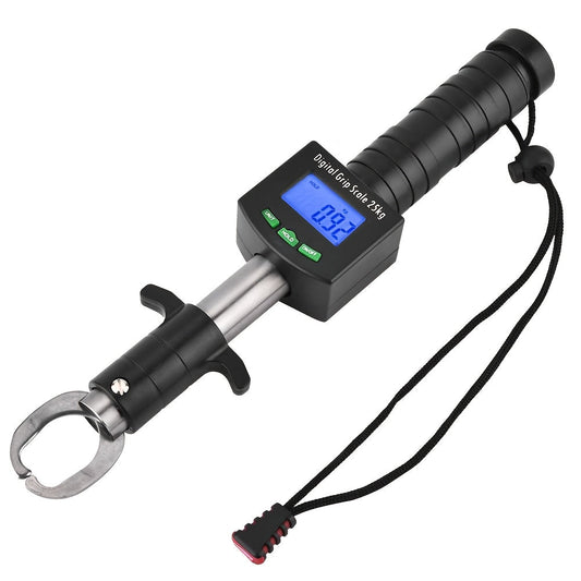 Digital Fishing Scale with LCD Display, Tape Measure and 55 lb Capacity