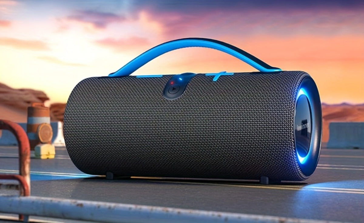 Portable Outdoor Bluetooth Speaker 60W High-Power Subwoofer – 7-Mode RGB Ambient Lighting, Long Battery Life, Type-C Charging, Loud Wireless Speaker for Family Outdoor Parties & Camping
