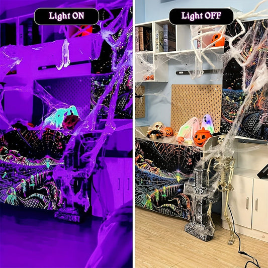 LED UV Blacklight Mini Spotlight, USB-Powered 395nm for Glow Decor, 2- or 6-Pack
