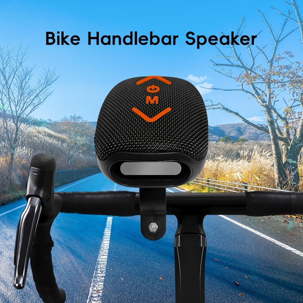 Wireless Bike Speaker IPX5 Waterproof, 7W Stereo Deep Bass Bluetooth Bicycle Speaker, 1200mAh 10-Hour Battery, Hands-Free Calls, TF/TWS Support, Secure Mount for Motorcycle Bicycle Scooter Outdoor Riding