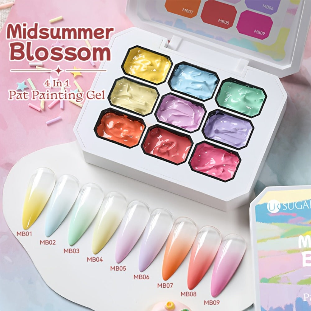 4-in-1 Gradient Gel Nail Polish Set 3pcs - Pat Ombre Gel for French Manicure Nail Stamping Painting & Powder Art - Solid Varnish Gel for Seamless Ombre Nail Art Women Salon Home DIY