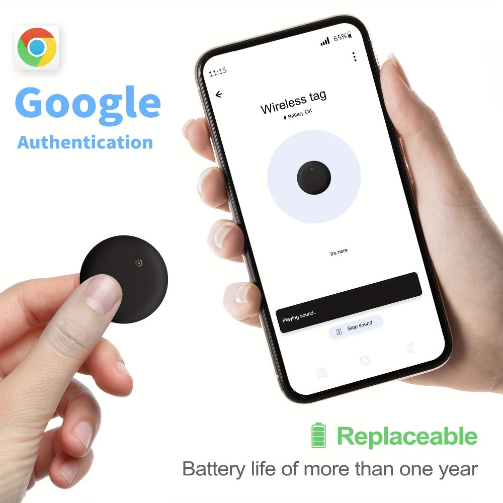 Bluetooth Tracker 2 Pack Android Rexzol Find My Mini GPS Tag – No Subscription No Monthly Fee, Anti-Lost Locator with Keychain Case for Keys Wallet Pets Cars Luggage Smart Tag for Android Phones