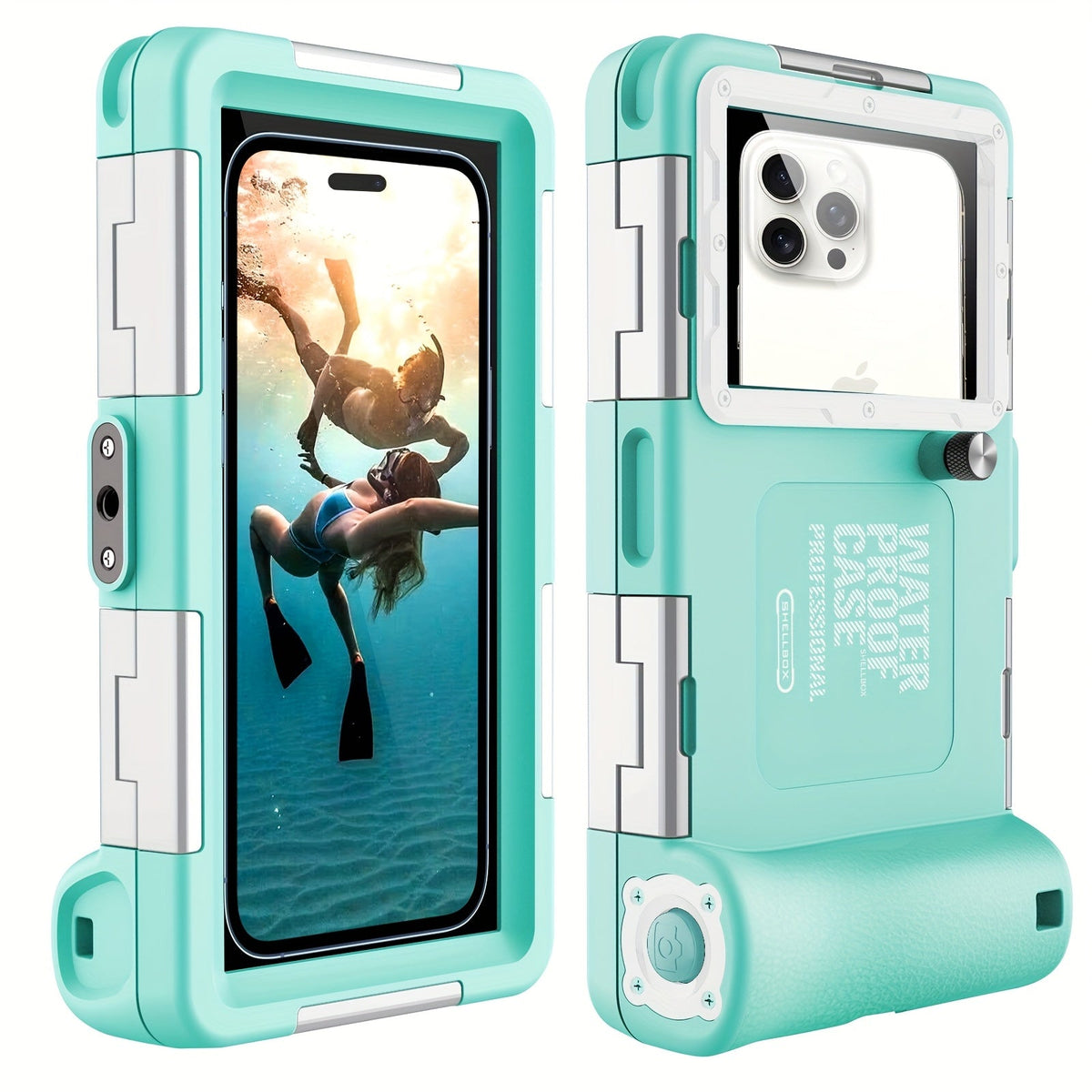 Scuba Diving Phone Case 33ft IP68 Waterproof for iPhone 16 15 14 13 12 11 Pro Max XR XS Samsung S24 S23 S22 – Underwater Photo Video Snorkeling Universal Dive Cover