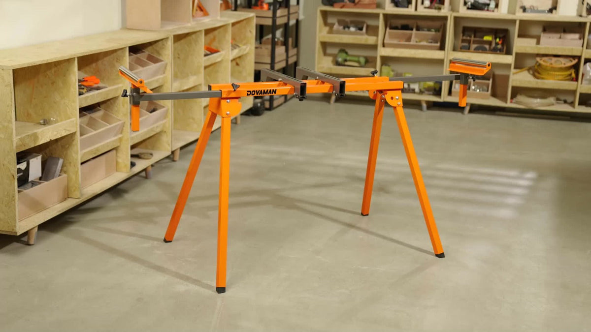 Miter Saw Stand with 78-1/8" Sliding Rail – 3-Step Quick Fold, 22LB Lightweight, 330LB Capacity, Universal Fit for DeWalt Makita Bosch & Most Miter Saw Brands