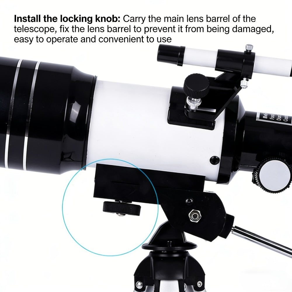 Astronomical Telescope 150x Magnification 70mm Aperture with Tripod Phone Adapter for Moon Star Night Sky Viewing Outdoor Nature Observation Portable Educational STEM Gift for Kids Adults Space Science