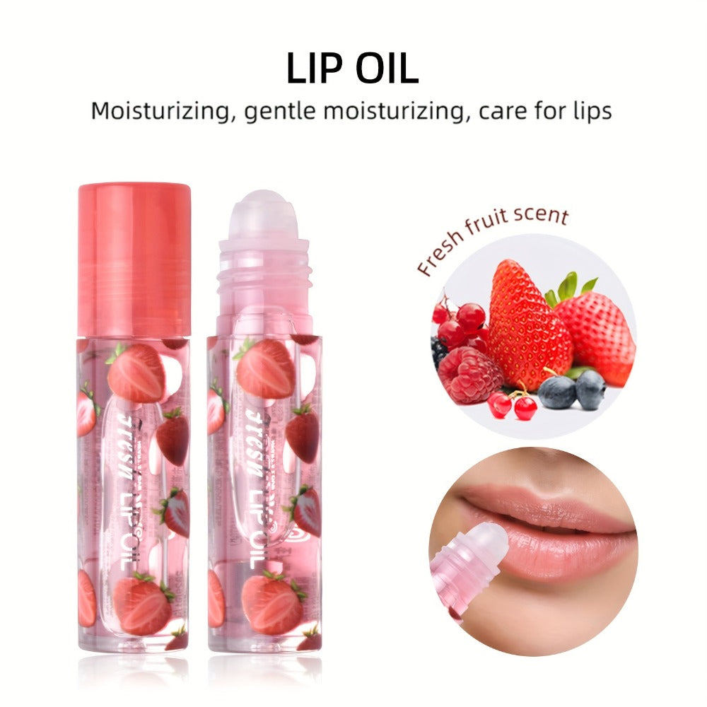 Roller Ball Lip Balm Set 24 Pieces 6 Flavors Transparent Colorless — Moisturizing Long-Lasting Hydration for Dry Chapped Lips | Lightweight Non-Greasy Daily Lip Care Gift Set for Women & Men