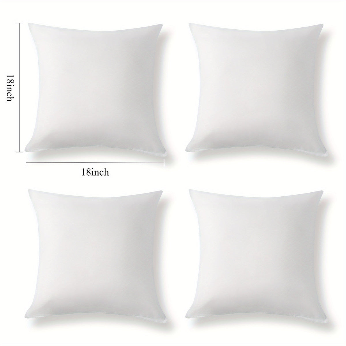 Pillow Inserts shown in the 18*18in 4PC option