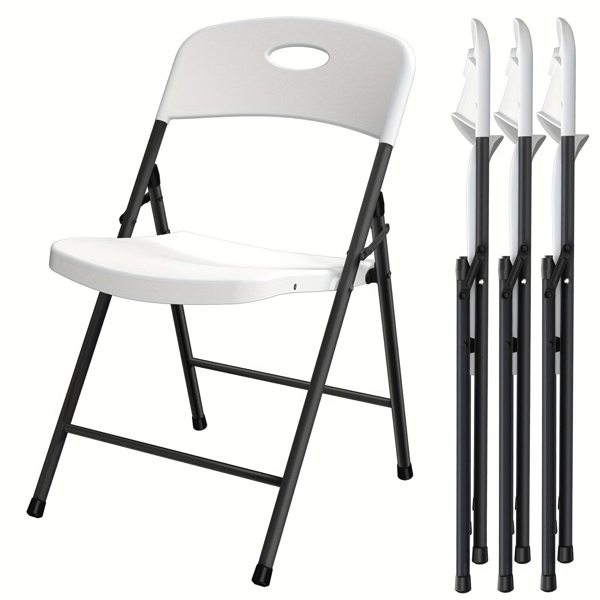 Folding Chairs shown in the White option