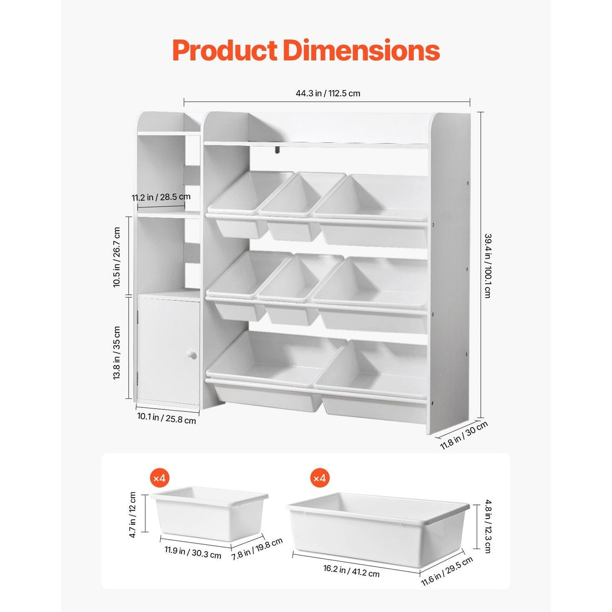 4-Tier Kids Storage Organizer with Open Shelves for Kids' Room detail image - detail view 5