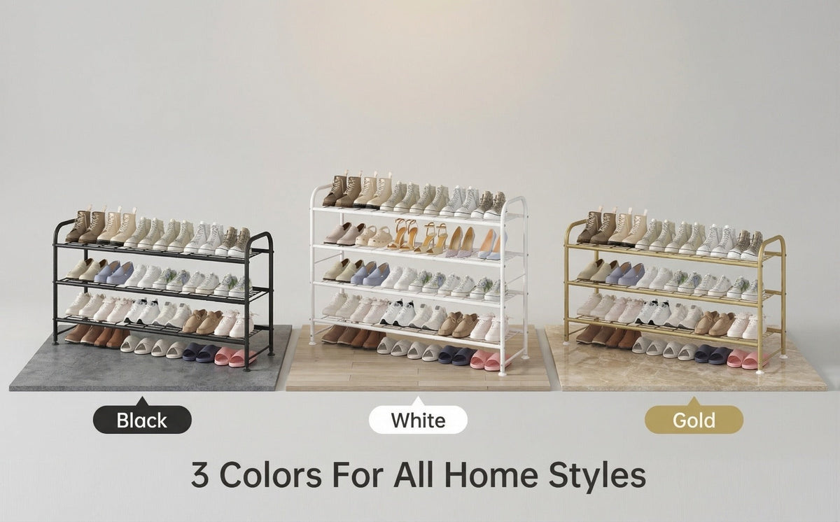 4-Tier Wide Shoe Rack with Large-Capacity Storage and Tool-Free Assembly detail image - detail view 23