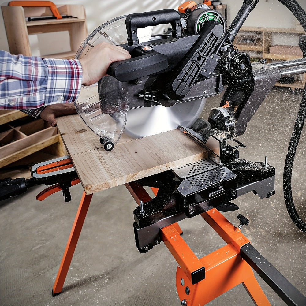 Miter Saw Stand with 78-1/8" Sliding Rail – 3-Step Quick Fold, 22LB Lightweight, 330LB Capacity, Universal Fit for DeWalt Makita Bosch & Most Miter Saw Brands