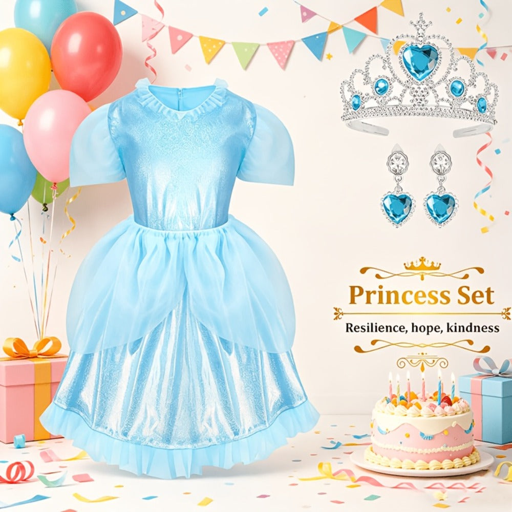Princess Dress-Up Costume Set with Role-Play Outfits and Accessories