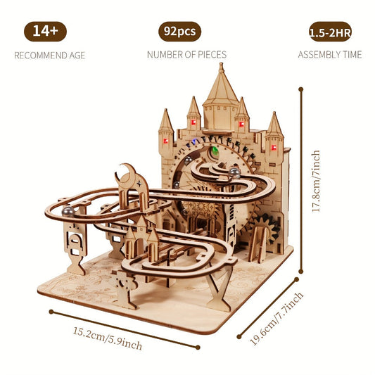 Electric Marble Run Construction Set, 3D Track Building Puzzle