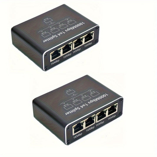 Gigabit Ethernet Splitter 1-to-4 RJ45, USB Powered with Included Power Cable