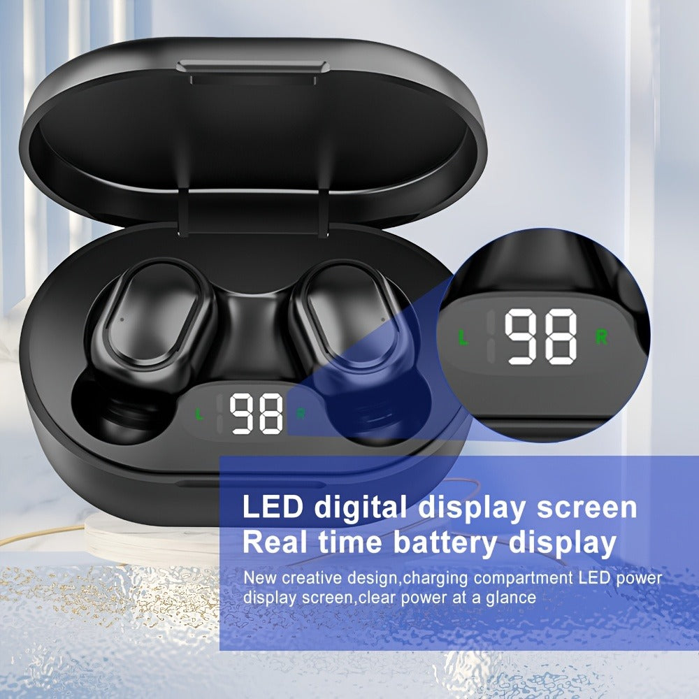 3-Pack TWS Wireless Earbuds Set Bluetooth 5.4 Noise Canceling Microphone LED Display Touch Control Gift for Women Music Lovers Compatible iOS Android iPhone