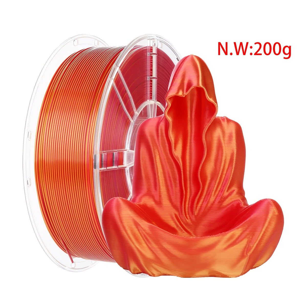 Multicolor PLA Filament 1.75mm 200g High Speed Printing – Strong Toughness High Precision Neat Winding Gradient 3D Printer Filament | KELEIDI Multicolor PLA Spool for FDM 3D Printers Hobbyists