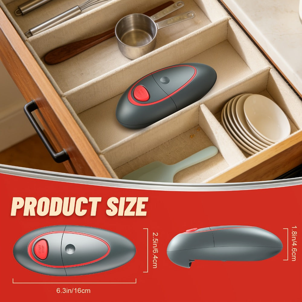 Electric Can Opener One-Touch Automatic – Smooth Edge Battery Operated Handheld Opener for All Can Sizes, Best Kitchen Gadget for Seniors, Arthritis & Weak Hands, Great Gift Idea