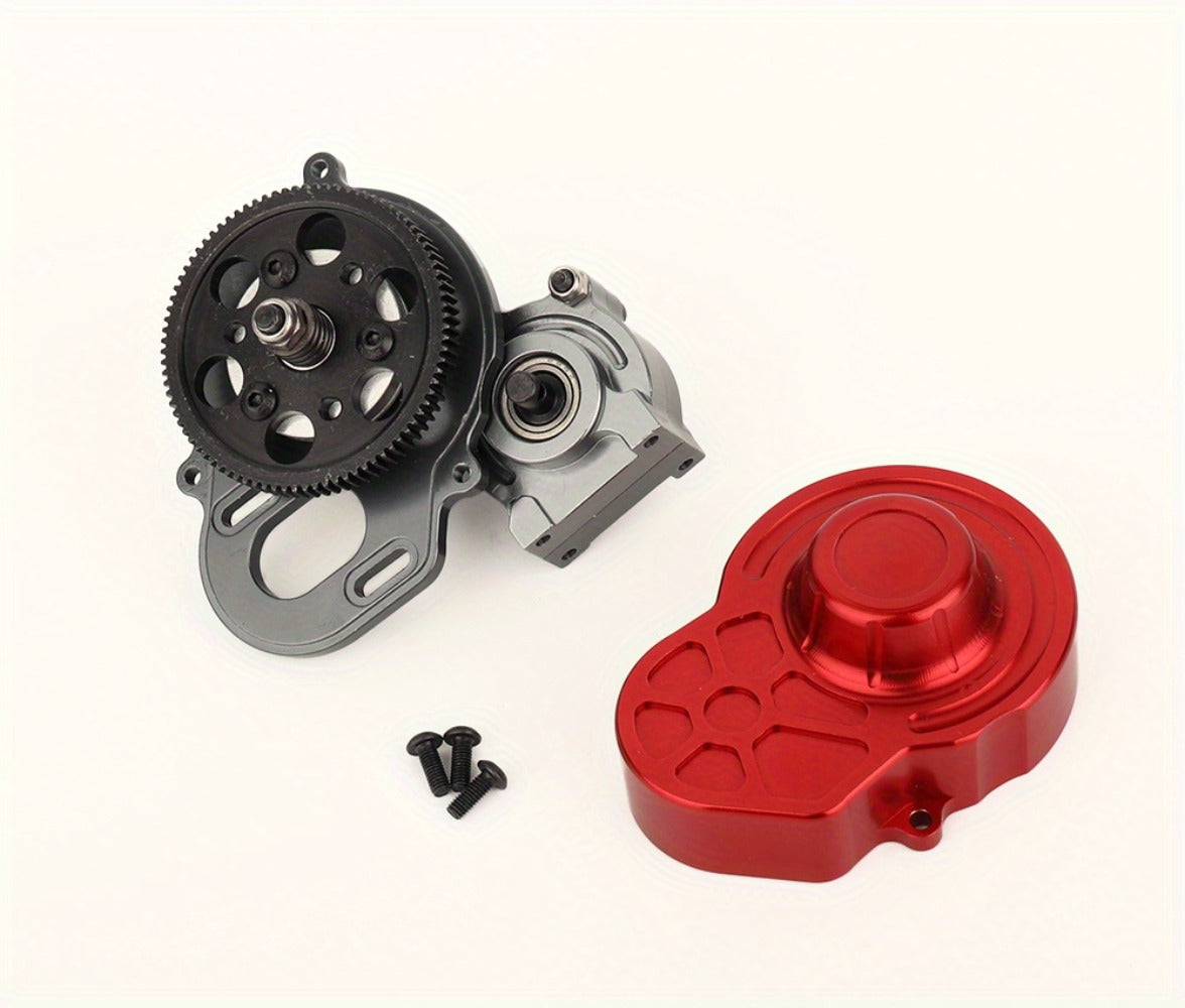 LCG Metal Gearbox with Motor Gears for 1/10 RC Crawler, SCX10/WRAITH