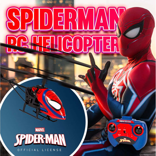 Spider-Man RC Helicopter with 2-Channel Infrared Control for Indoor Flying