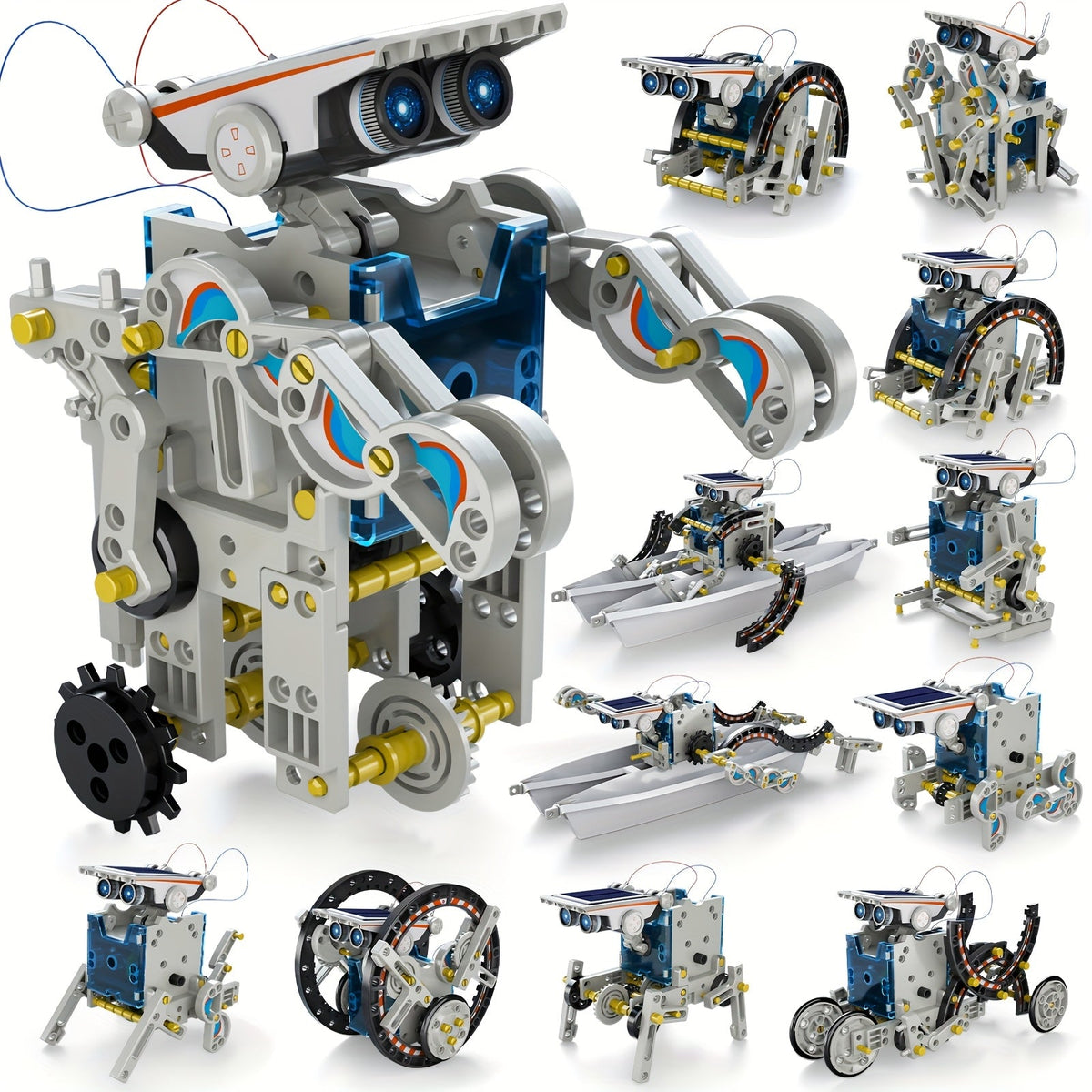 12-in-1 Solar Robot Kit for Kids Ages 8-13 – Build Your Own Solar Powered Robot, STEM Engineering Building Toy, Educational Science Experiment Gift for Boys Girls 8 9 10 11 12 13, No Batteries Needed