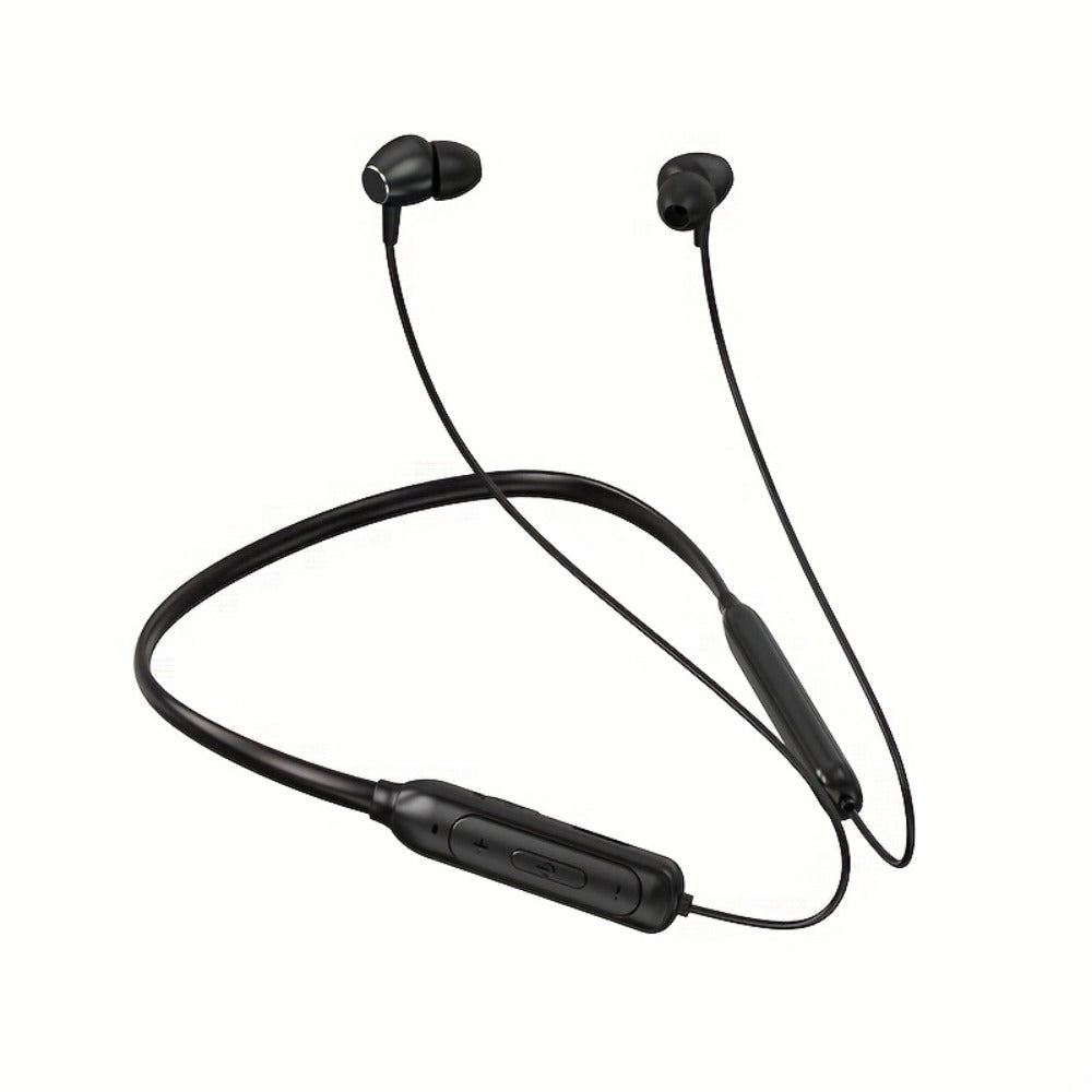 Neckband Magnetic Wireless Earbuds 20H Playtime 230mAh In-Ear Noise Canceling Sports Headphones with Mic Pluggable Memory Card Long Standby for Running Gym Workout Travel