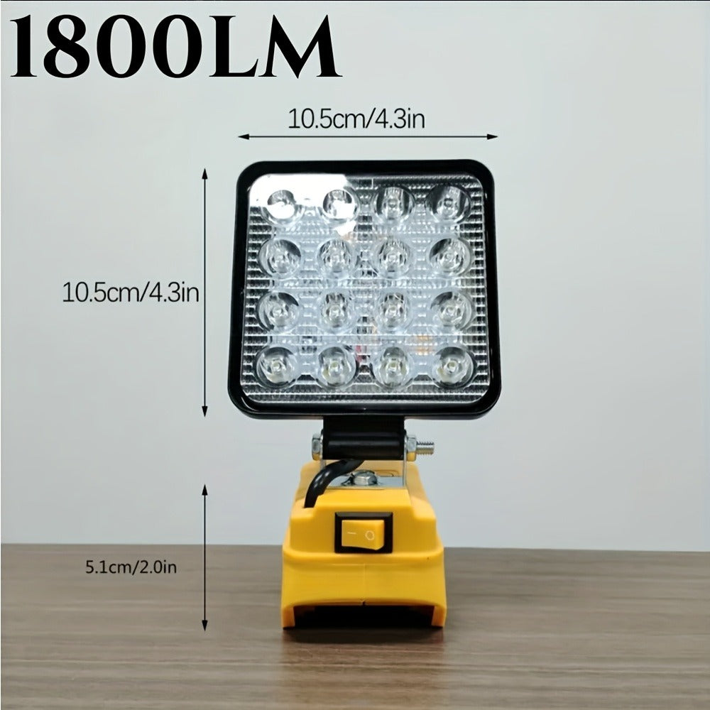 Cordless LED Work Light for DeWalt 20V Battery – 30W/90W 1800/5400 Lumen LED Floodlight | Battery Powered Work Light for Automotive Repair, Construction Site & Emergency Lighting | Battery Not Included