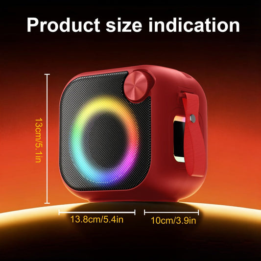 RGB Bluetooth Speaker with Music Visualizer and USB, TF Card & AUX Playback