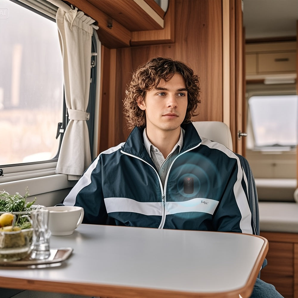Wearable Bluetooth Speaker with Magnetic Clip, IPX5 Waterproof Mini Wireless Speaker with Mic, 18-Hour Battery, Dustproof Portable Speaker for Workouts, Travel, Hiking, Live Music & Hands-Free Calls
