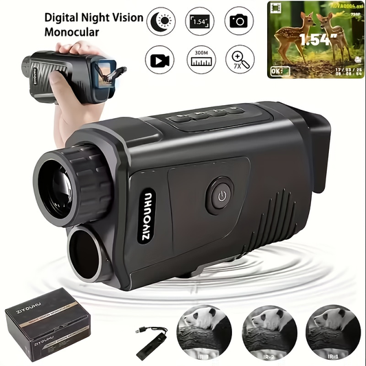 Infrared Night Vision Monocular with USB Charging, 1080p and 4K Model Options