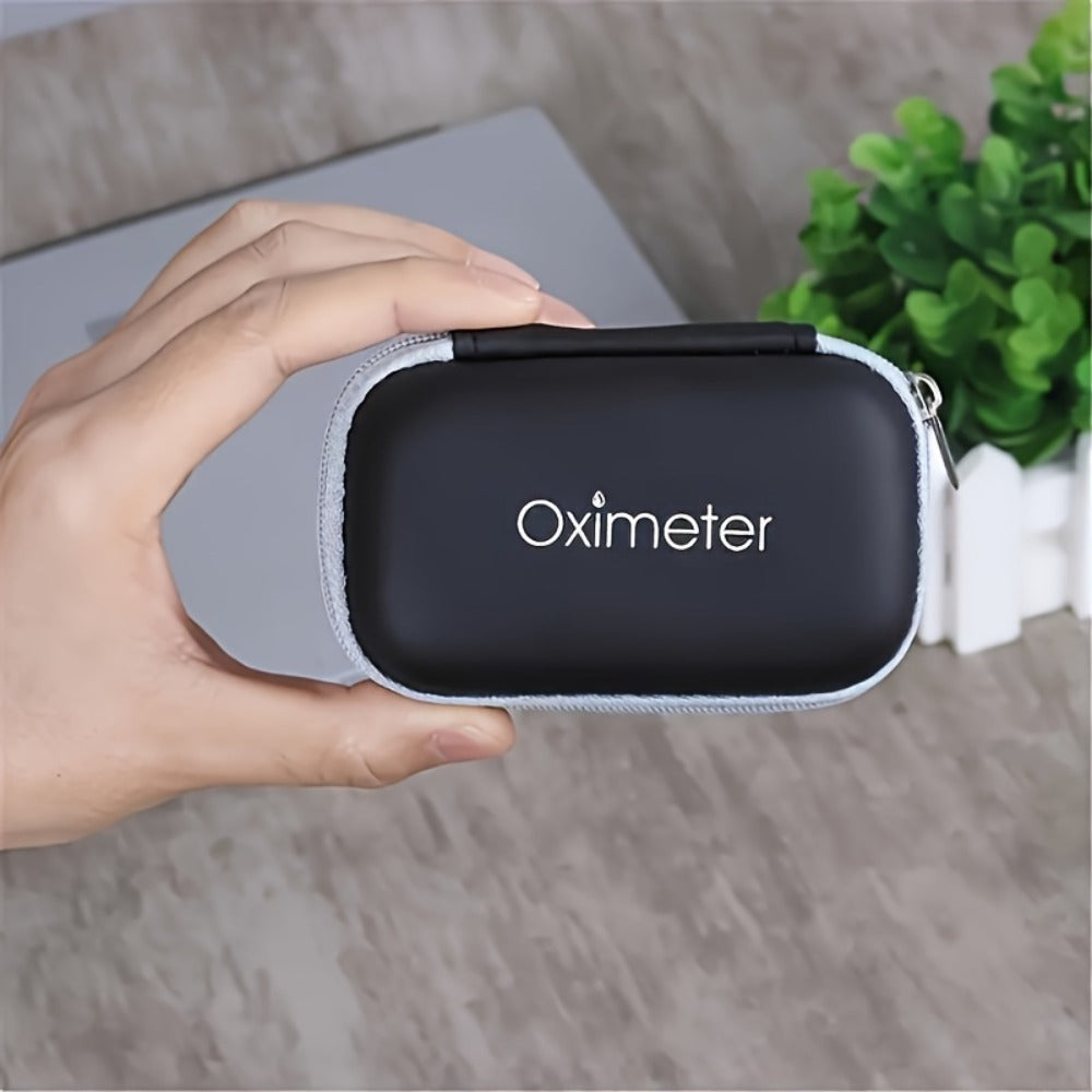 Fingertip Oximeter Case with Cleaning Rod – Hard Shell Dustproof Shockproof Travel Pouch for Pulse SpO2 Blood Oxygen Monitor | Portable Storage Bag