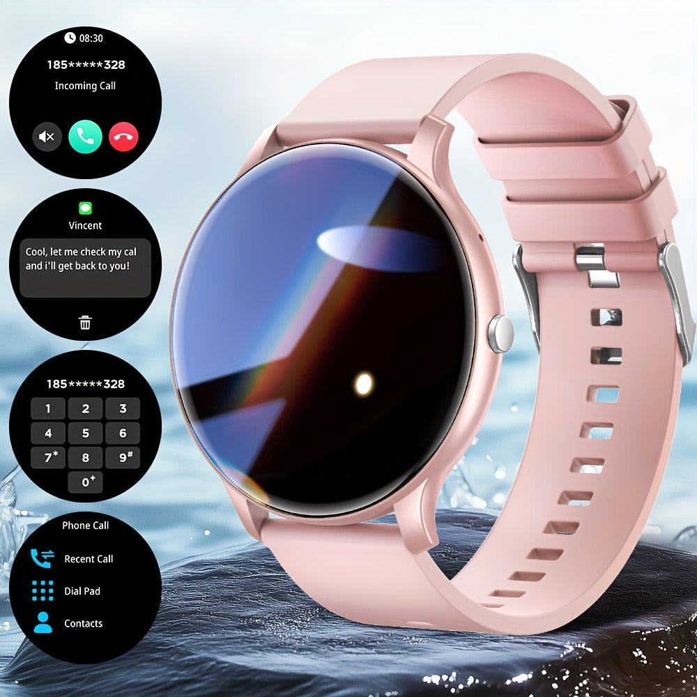 IP68 Waterproof Smartwatch 1.46" HD – 100+ Sport Modes, Wireless Calling, Music Control, Remote Camera, Sedentary Reminder – Unisex Fitness Tracker Black Silver Blue Pink