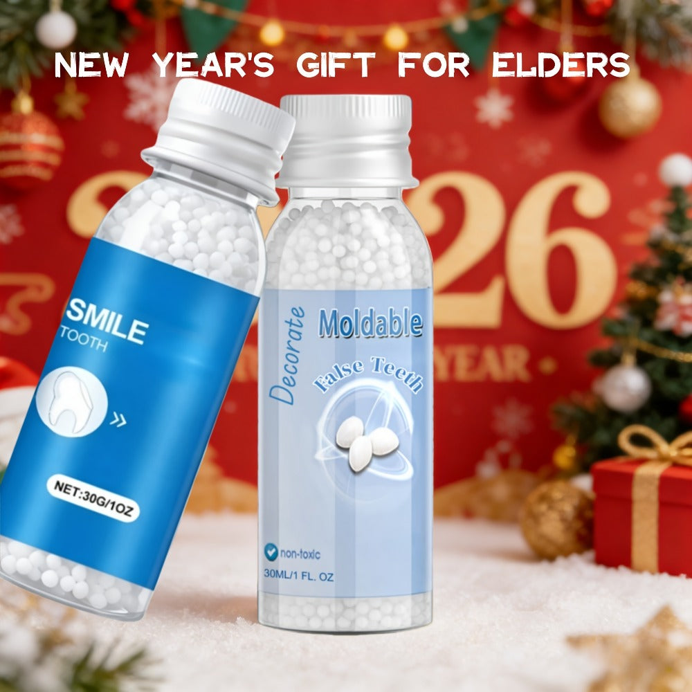 Moldable Fake Teeth Kit for Adults & Seniors – Temporary Dental Veneers Missing Tooth Filling Repair Snap On Teeth Natural-Looking Smile Makeover Halloween Christmas Unisex