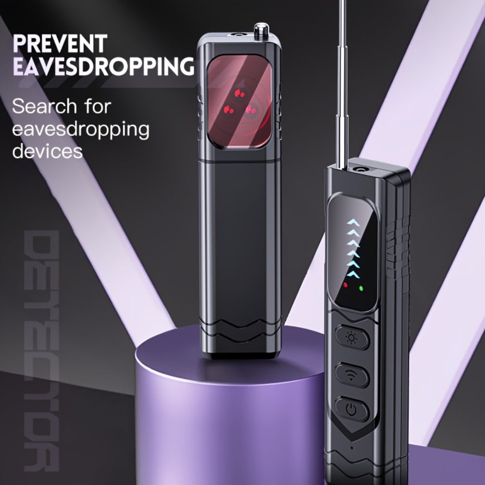Smart Bug Detector Anti-Spy Camera Finder with Anti-Eavesdropping, Anti-Tracking & Anti-Stealing Detection – Portable Privacy Security Scanner for Hotels, Meeting Rooms, Cars, Homes & Travel