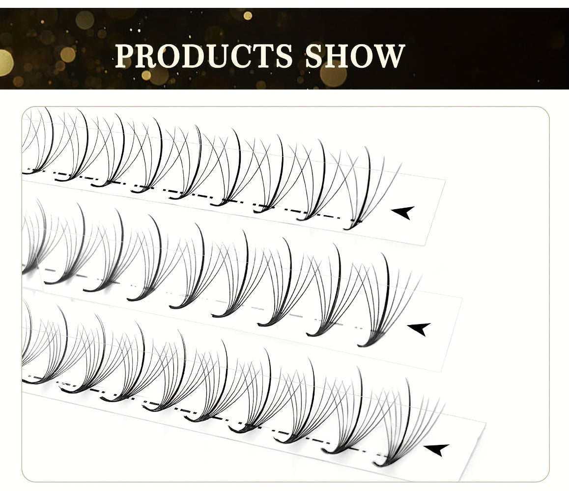 120-Fan Tray Premade Volume Lash Extensions 5D 7D 9D Wispy Faux Mink Eyelash Extensions C D Curl Mix 8-15mm Fluffy Pointy Base Individual Lashes for DIY Beginners Natural Look