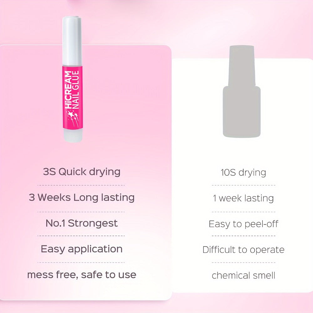 Nail Glue Set for Press On Nails Water Resistant Unscented Brush On Liquid Adhesive DIY Nail Art Enhancement Gel Formula Multi-Pack 14pcs 28pcs