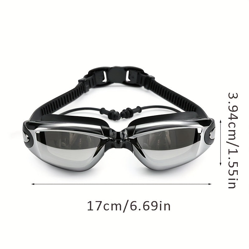 Swimming Goggles Set 6pcs – Swim Cap, Nose Clip & Earplugs