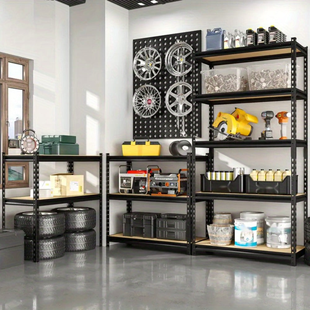 Heavy Duty Metal Shelving Unit 72 Inch – 400 lbs Per Shelf Adjustable Steel Storage Rack for Garage, Warehouse, Home & Office, Industrial Style Utility Shelf, Easy Assembly