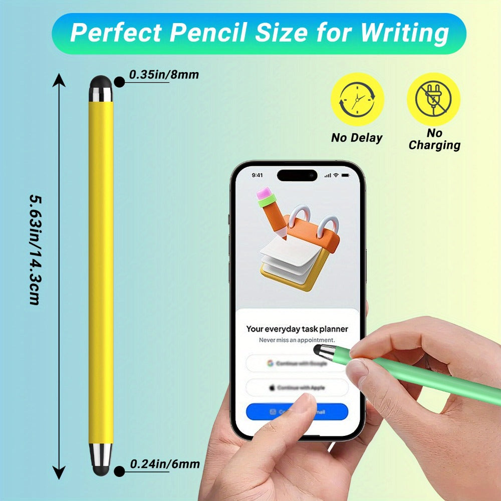 Stylus Pen 10 Pack Universal 2-in-1 Touch Screen Pen Compatible with iPad iPhone Android Samsung Galaxy Tablets Laptops Chromebooks Includes 20 Replacement Tips Back to School Gift for Students – Multicolor
