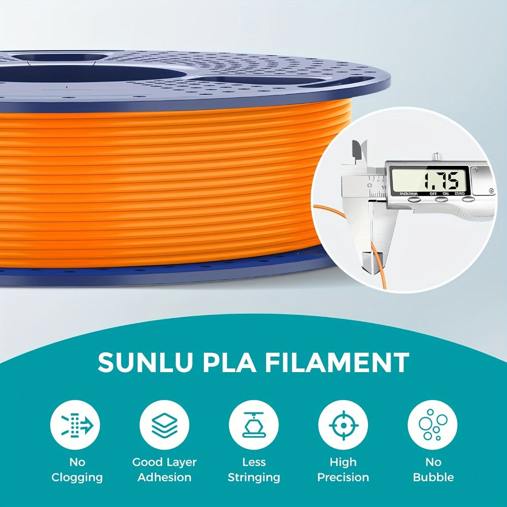 PLA Filament 8-Color Bundle 8x250g 1.75mm High Toughness – Vacuum Packed 3D Printer Filament Set 2kg | White Red Orange Yellow Green Blue Cyan Purple | Strong Durable PLA for FDM 3D Printers