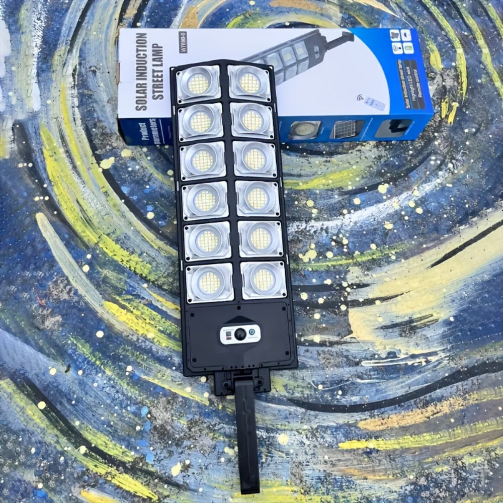 Solar Street Light Outdoor IP65 – High Brightness Wide Angle Dusk to Dawn Solar Powered with Remote Control for Parking Lot, Yard, Stadium & Plaza (58 / 90 / 192 LED)