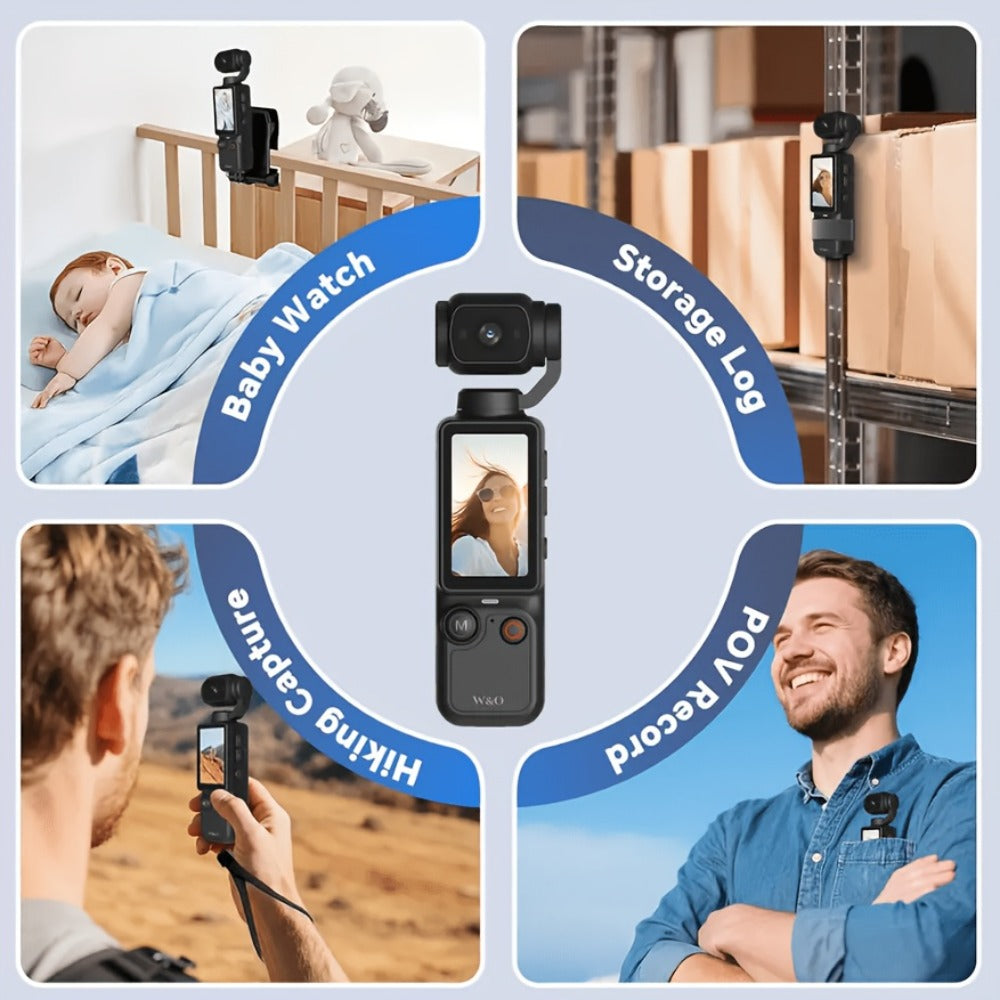 UHD Pocket Camera with 180° Rotating 1.9" Screen, 2000mAh Battery, Webcam Function, USB-C Charging, 32GB Memory Card Included, Mini Compact Camera for Outdoor Sports Cycling Travel Vlogging