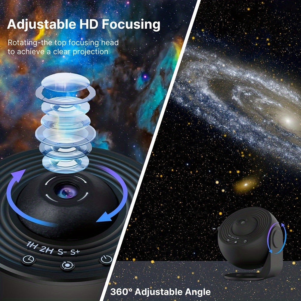 Star Projector Galaxy Aurora Night Light – 13-in-1 Planetarium Projector for Bedroom, Kids Room & Home Theater with Atmospheric LED Lighting