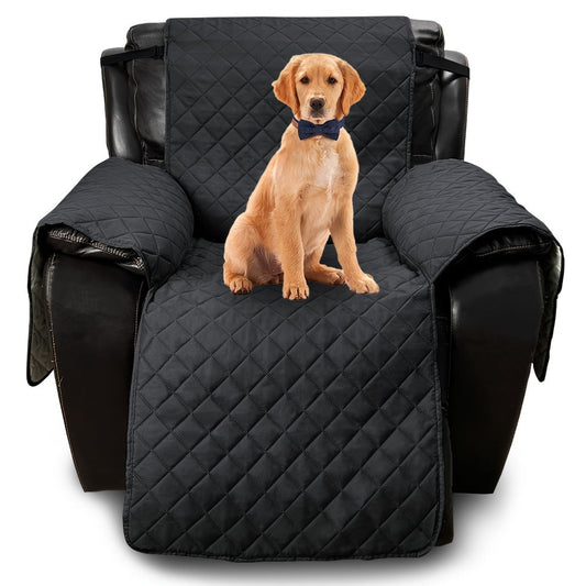 Recliner Chair Cover with Elastic Straps, Machine Washable in 8 Colors