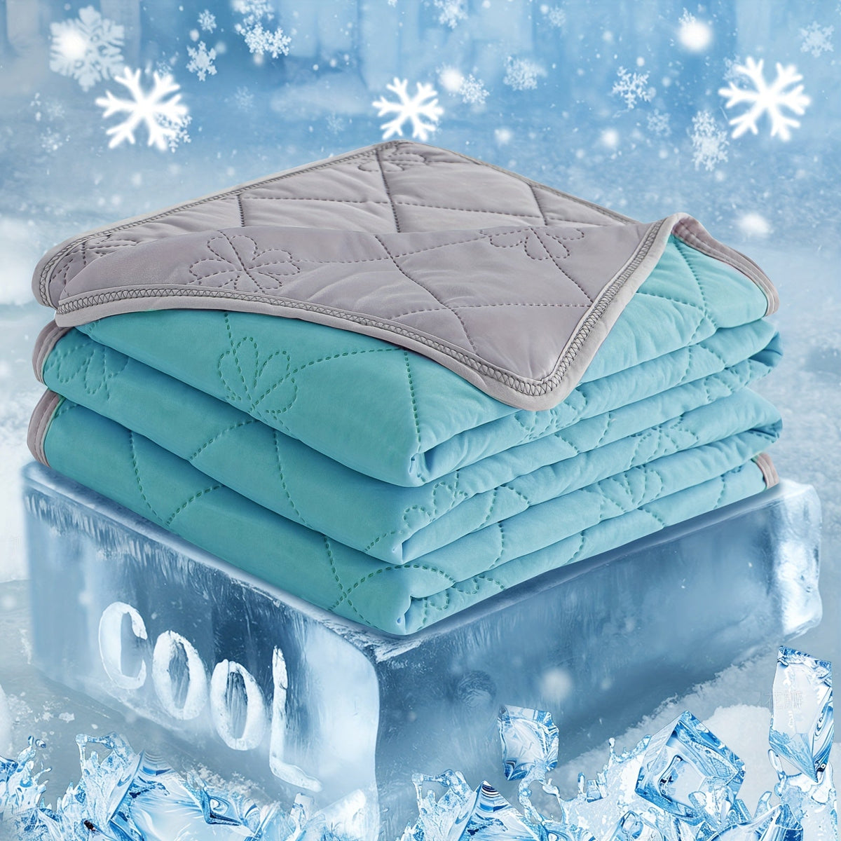 Ultrasonic Embossed Cooling Blanket – 100% Polyester Summer Throw, Breathable Lightweight for Hot Sleepers, Machine Washable, 6 Colors