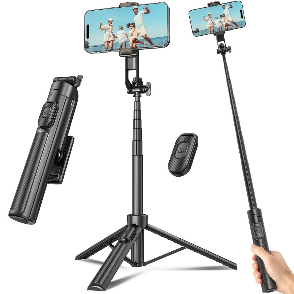 40 Inch Bluetooth Selfie Stick Tripod with Wireless Remote & 360° Rotation – 2-in-1 Extendable Phone Stand Compatible with iPhone 16 15 14 13 12 11 Android Smartphones for Vlog Travel Photography