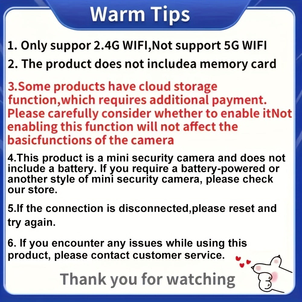 Mini Security Camera No WiFi No Internet Needed, Full HD 1080P Wireless Indoor Camera Built-In AP Hotspot, Night Vision, Motion Detection, Voice Recording, Cloud Storage – Home Garage Baby Pet Monitor