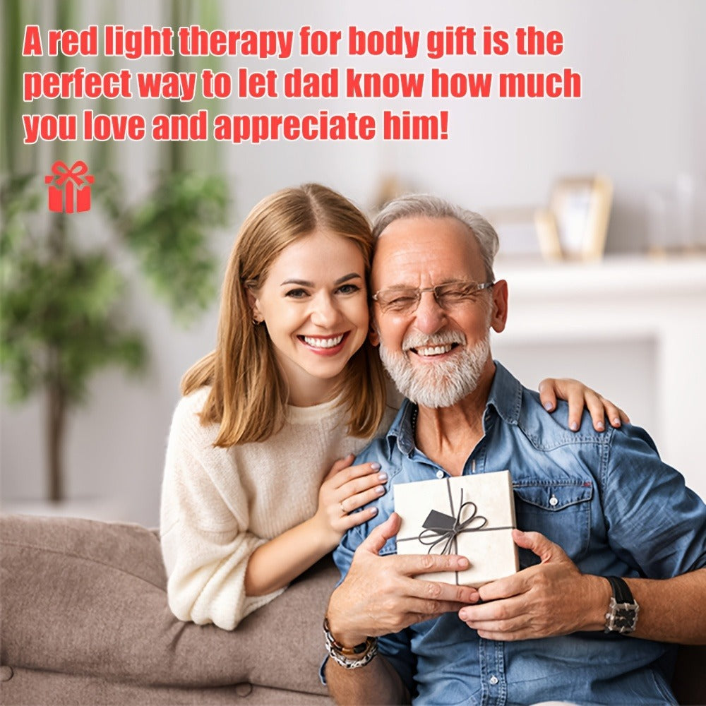 Red Light Therapy Pad Wearable Wrap with Timer – Low Voltage Portable Infrared Light Device for Back, Waist, Shoulder & Knee Pain Relief, At-Home Body Recovery Wrap, Father's Day Gift, Black