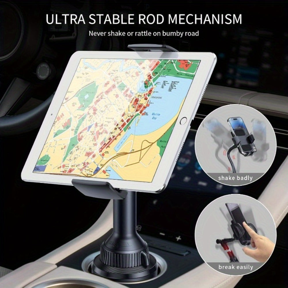 Car Headrest Tablet Holder Adjustable Clamp Mount for iPad iPhone Android Tablets 4.3-11 Inch Universal Backseat Tablet Stand 10.57 Inch Height Adjustable Arm Road Trip Travel Companion Black